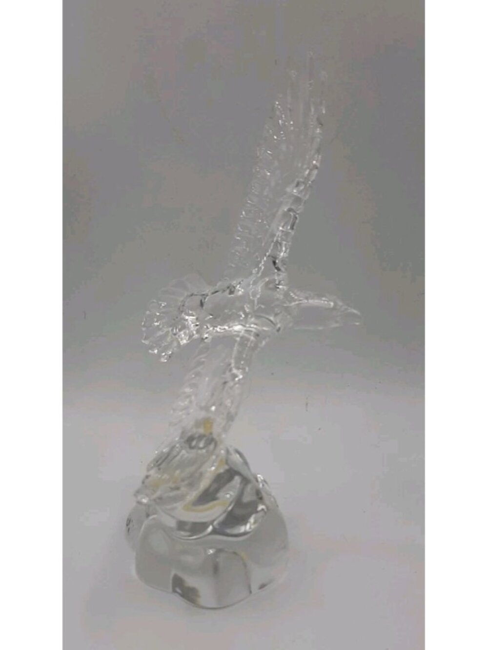 Vintage Princess House Wonders Of The Wild Lead Crystal Soaring Eagle 7 In Tall